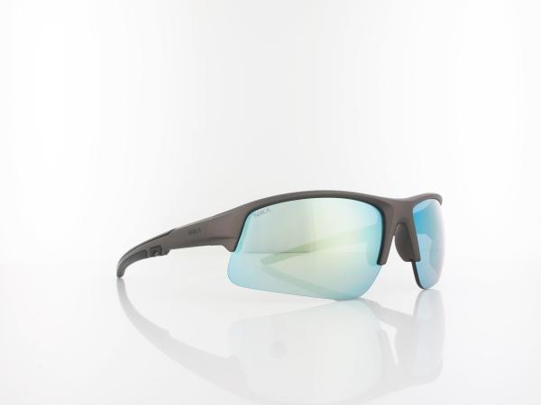 Brilando | Premium Sport M2580 71 | anthrazit matt schwarz / gelb-silber verspiegelt
