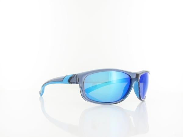 Brilando | Premium Sport M2610 61 | blau transparent t&uuml;rkis / grau 85%  t&uuml;rkis verspiegelung