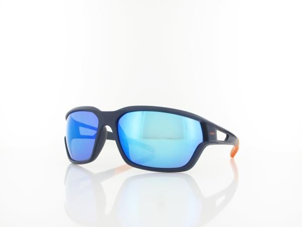 Brilando | Premium Sport M2640 67 | dunkelblau matt orange / grau 85% t&uuml;rkis verspiegelung