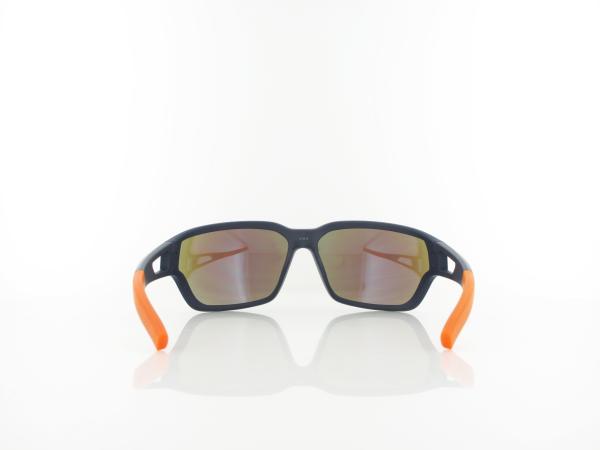 Brilando | Premium Sport M2640 67 | dunkelblau matt orange / grau 85% t&uuml;rkis verspiegelung
