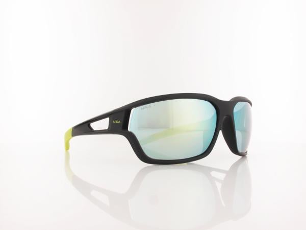 Brilando | Premium Sport M2650 67 | schwarz matt gelbgr&uuml;n / braun 85%  gelb silber verspiegelung