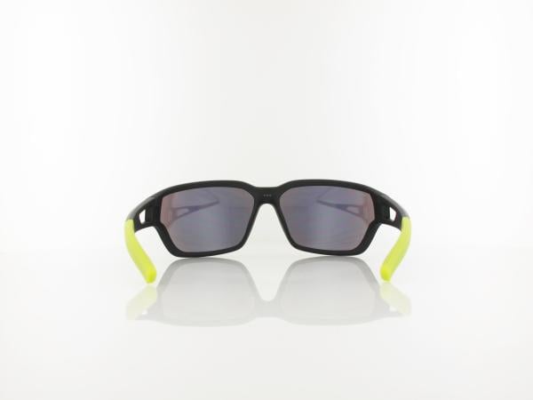 Brilando | Premium Sport M2650 67 | schwarz matt gelbgr&uuml;n / braun 85%  gelb silber verspiegelung