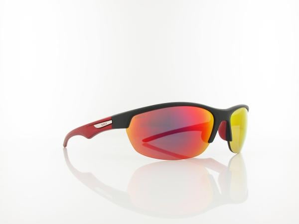 Brilando | Premium Sport M2660 70 | schwarz matt rotmetallic / grau 85%  rot verspiegelung