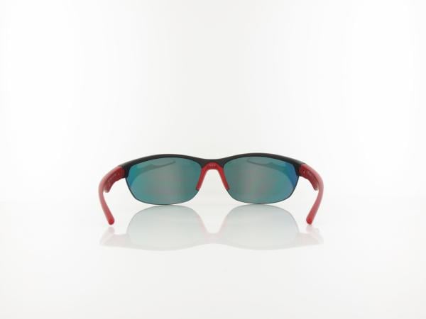 Brilando | Premium Sport M2660 70 | schwarz matt rotmetallic / grau 85%  rot verspiegelung