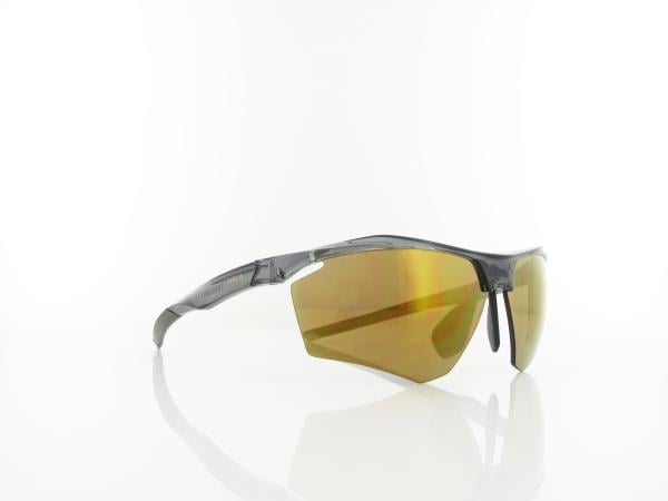 Brilando | Premium Sport M26A0 68 | grau transparent schwarz / braun 85%  gold verspiegelung
