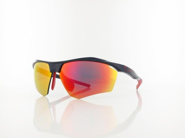 Brilando | Premium Sport M26B0 68 | dunkelblau gl&auml;nzend rot / grau 85%  rot verspiegelung