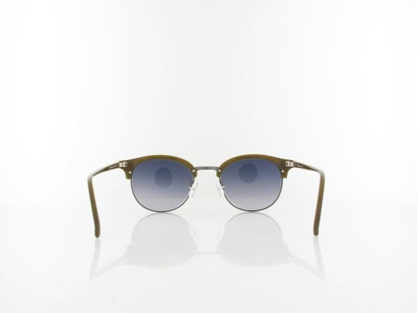 Brilando | Premium Retro Sun R2940 49 | transparent olive gun / grau verlauf