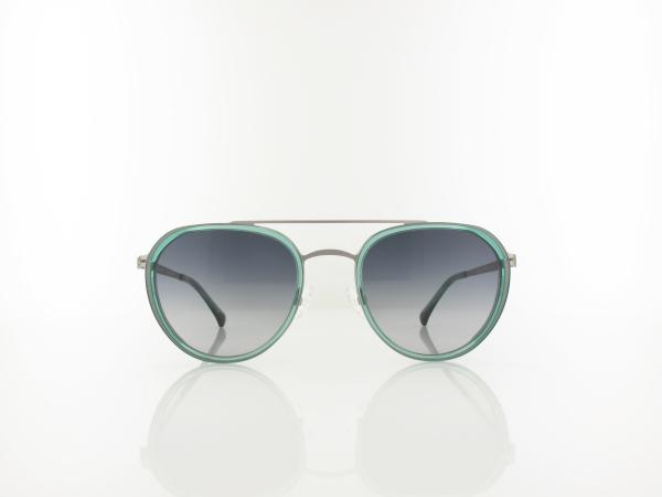 Brilando | Premium Sun U2640 53 | blau-gr&uuml;n transparent gun matt / grau verlauf 85-65%