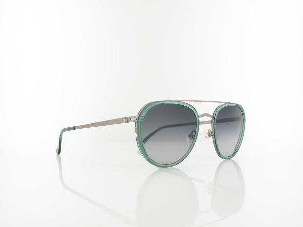 Brilando | Premium Sun U2640 53 | blau-gr&uuml;n transparent gun matt / grau verlauf 85-65%
