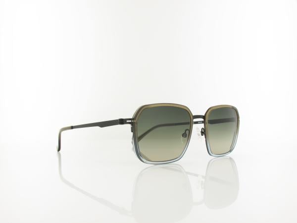 Brilando | Premium Sun U2660 54 | braun-grau transparent schwarz matt / gr&uuml;n grau verlauf 85-65%