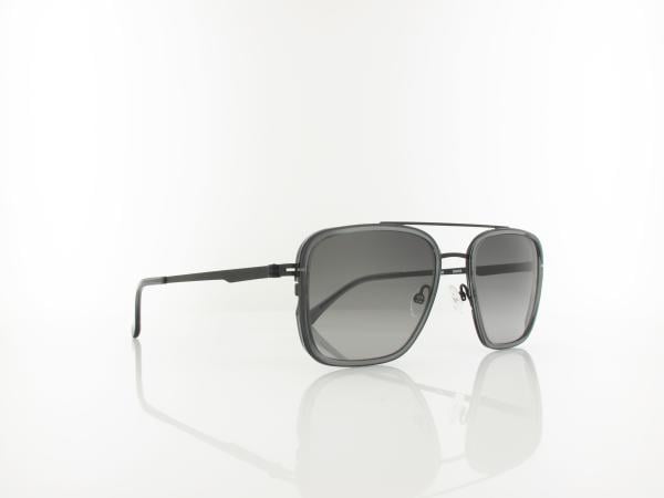 Brilando | Premium Sun U2680 54 | grau transparent schwarz matt / schwarz verlauf 85-65%