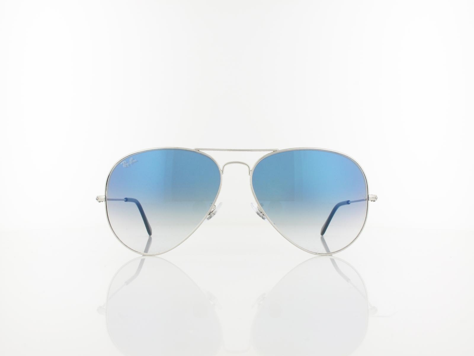 Ray Ban | Aviator Large Metal RB3025 003/3F 62 | silver / clear gradient blue