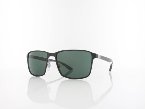 Ray Ban | RB3721 914471 59 | black on silver / dark green
