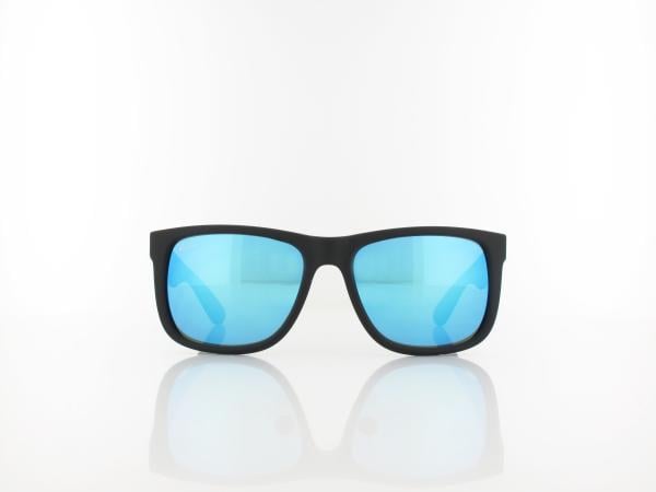 Ray Ban | Justin RB4165 622/55 54 | black rubber / green mirror blue