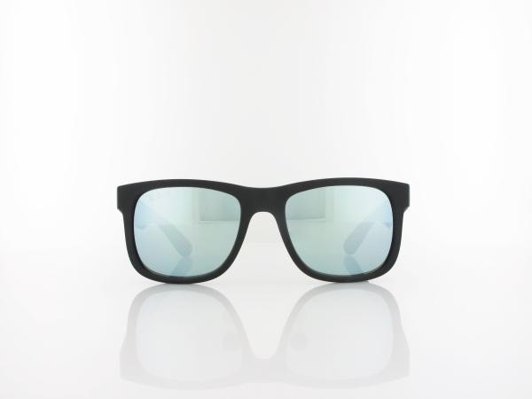 Ray Ban | Justin RB4165 622/Y4 51 | rubber black / green mirror silver polar