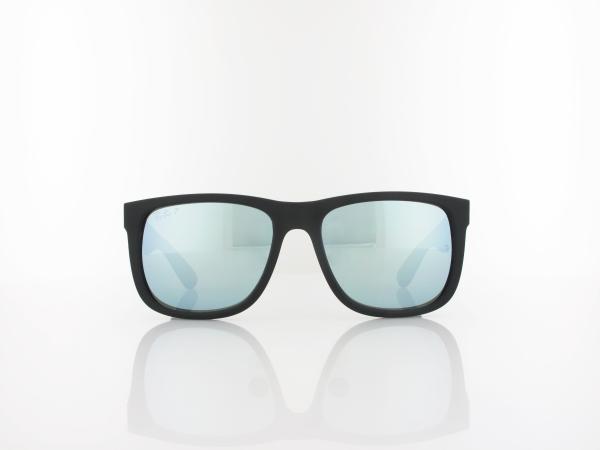 Ray Ban | Justin RB4165 622/Y4 55 | rubber black / green mirror silver polar