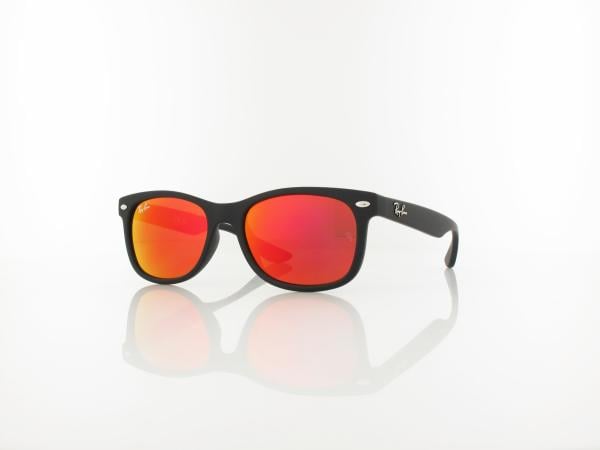 Ray Ban | New Wayfarer KIDS RJ9052S 70286Q 47 | rubber black / brown - mirror orange