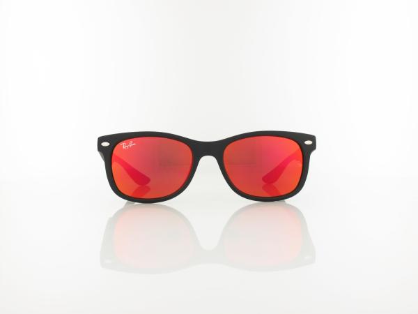Ray Ban | New Wayfarer KIDS RJ9052S 70286Q 47 | rubber black / brown - mirror orange