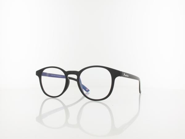 Brilando | BLF52 BLUE-UV Fertiglesebrille | matt black | +3,50