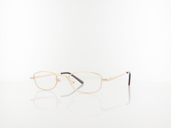Brilando | HMR63 Fertiglesebrille | shiny gold | +3,50