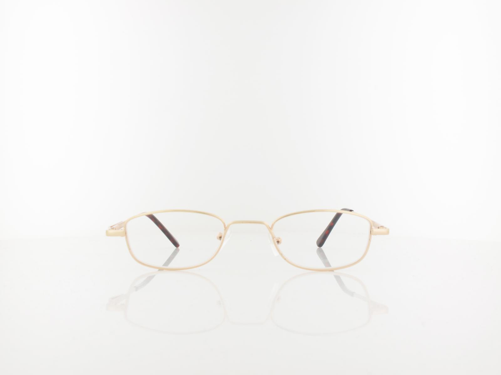 Brilando | HMR63 Fertiglesebrille | shiny gold | +3,50
