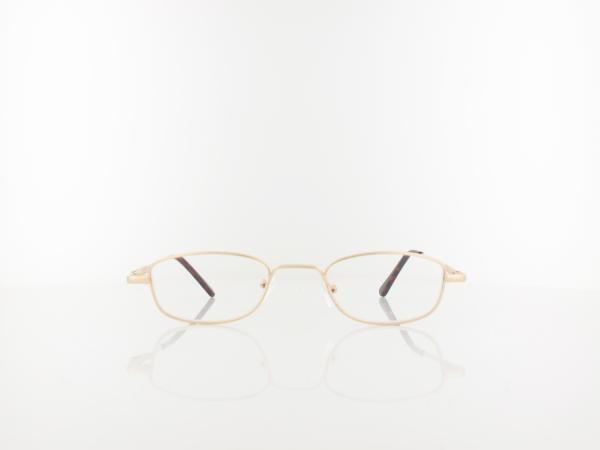 Brilando | HMR63 Fertiglesebrille | shiny gold | +3,50