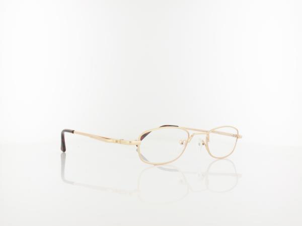 Brilando | HMR63 Fertiglesebrille | shiny gold | +3,50