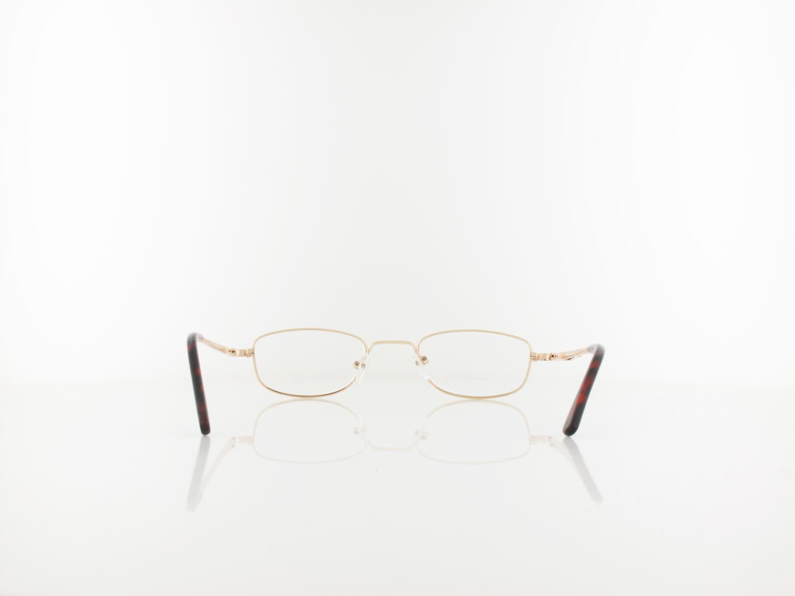 Brilando | HMR63 Fertiglesebrille | shiny gold | +3,50