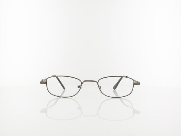 Brilando | HMR63A Fertiglesebrille | shiny gunmetal | +3,50