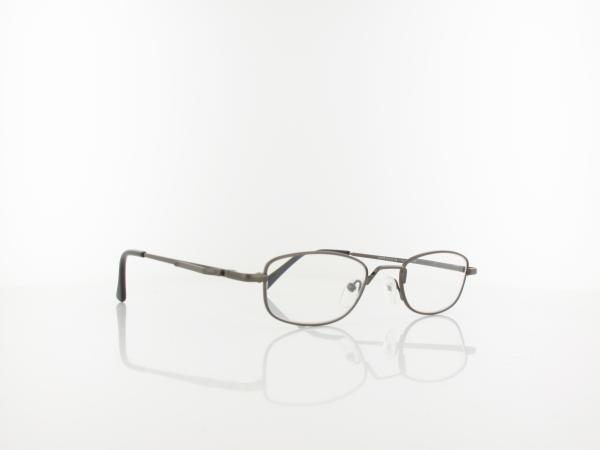 Brilando | HMR63A Fertiglesebrille | shiny gunmetal | +3,50