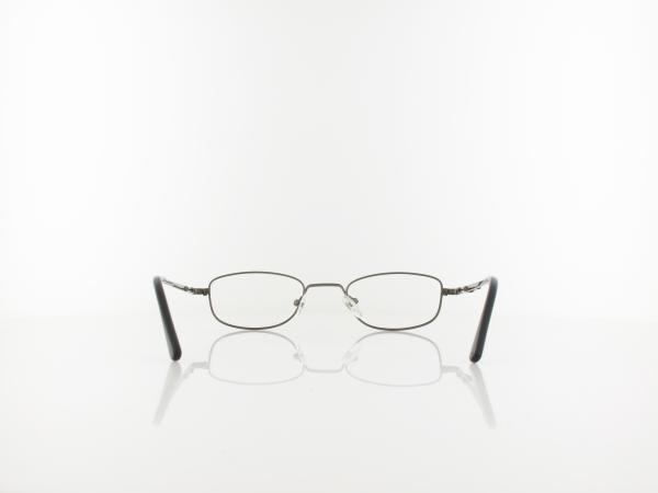 Brilando | HMR63A Fertiglesebrille | shiny gunmetal | +3,50