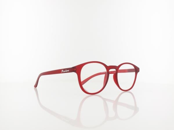 Brilando | MR52B Fertiglesebrille | matt red | +3,50