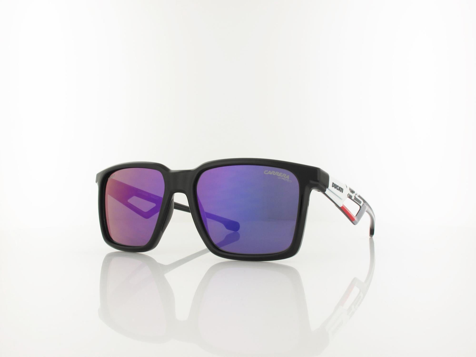 Carrera CARDUC 065/S 80S/Z0 56 black white / blue multimirror