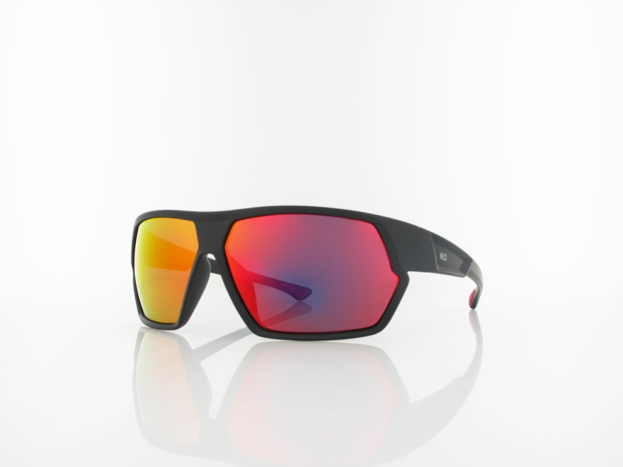 HIS polarized HPS37105-1 66 black / smoke with red revo polarized