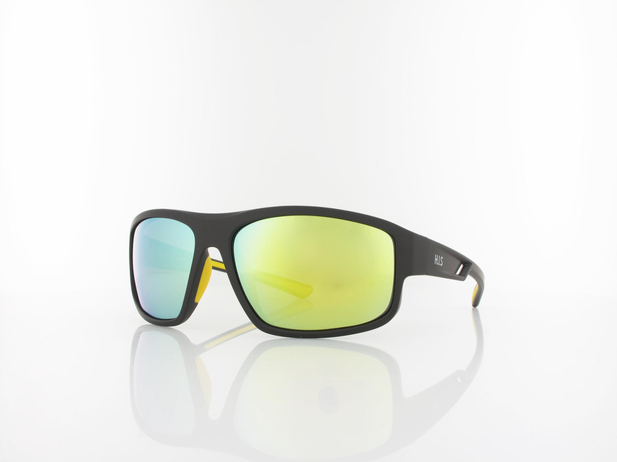 HIS polarized HPS47105-3 62 dark brown / smoke with yellow mirror polarized