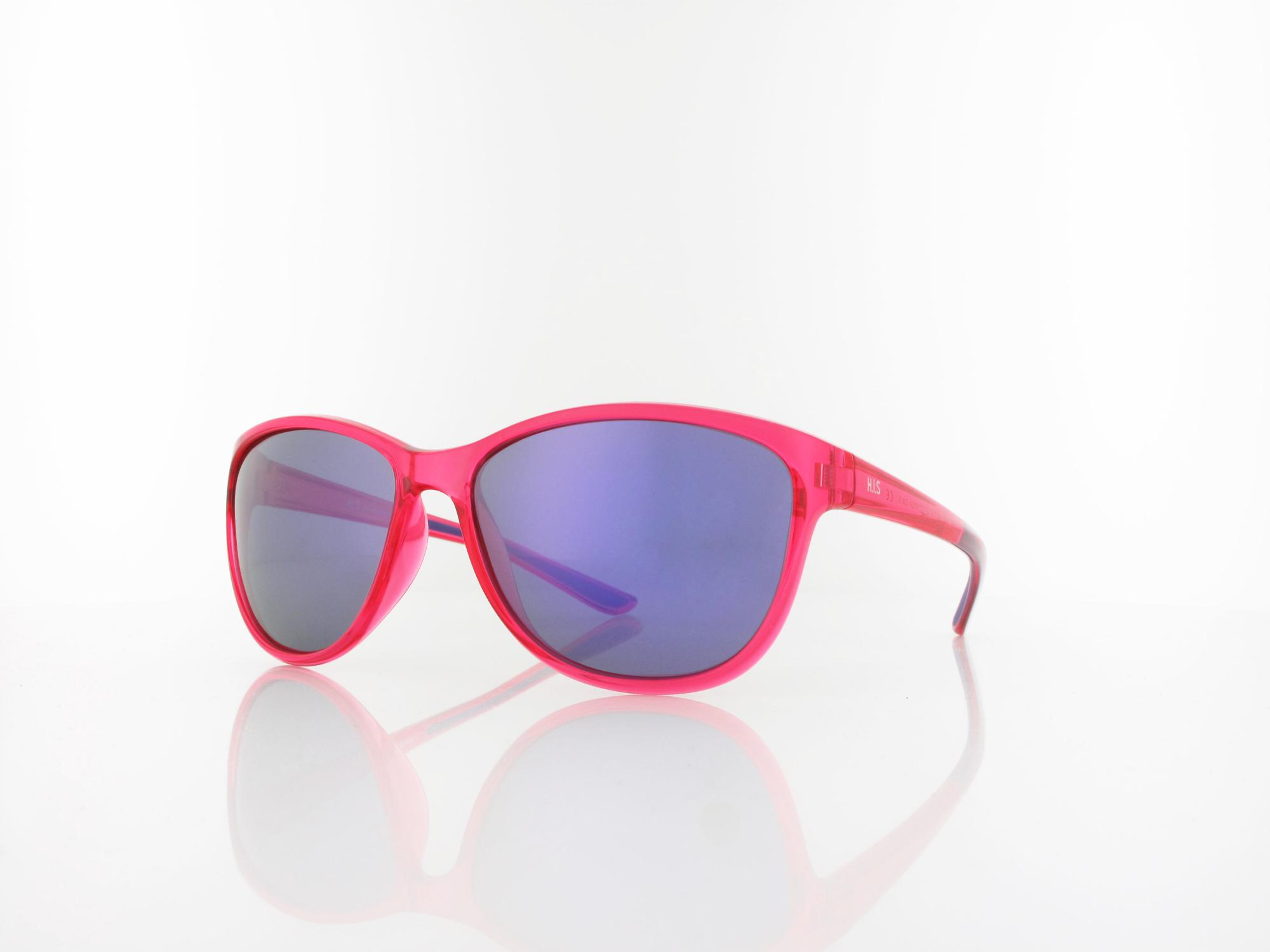 HIS polarized HPS57100-1 60 pink / smoke with purple flash polarized