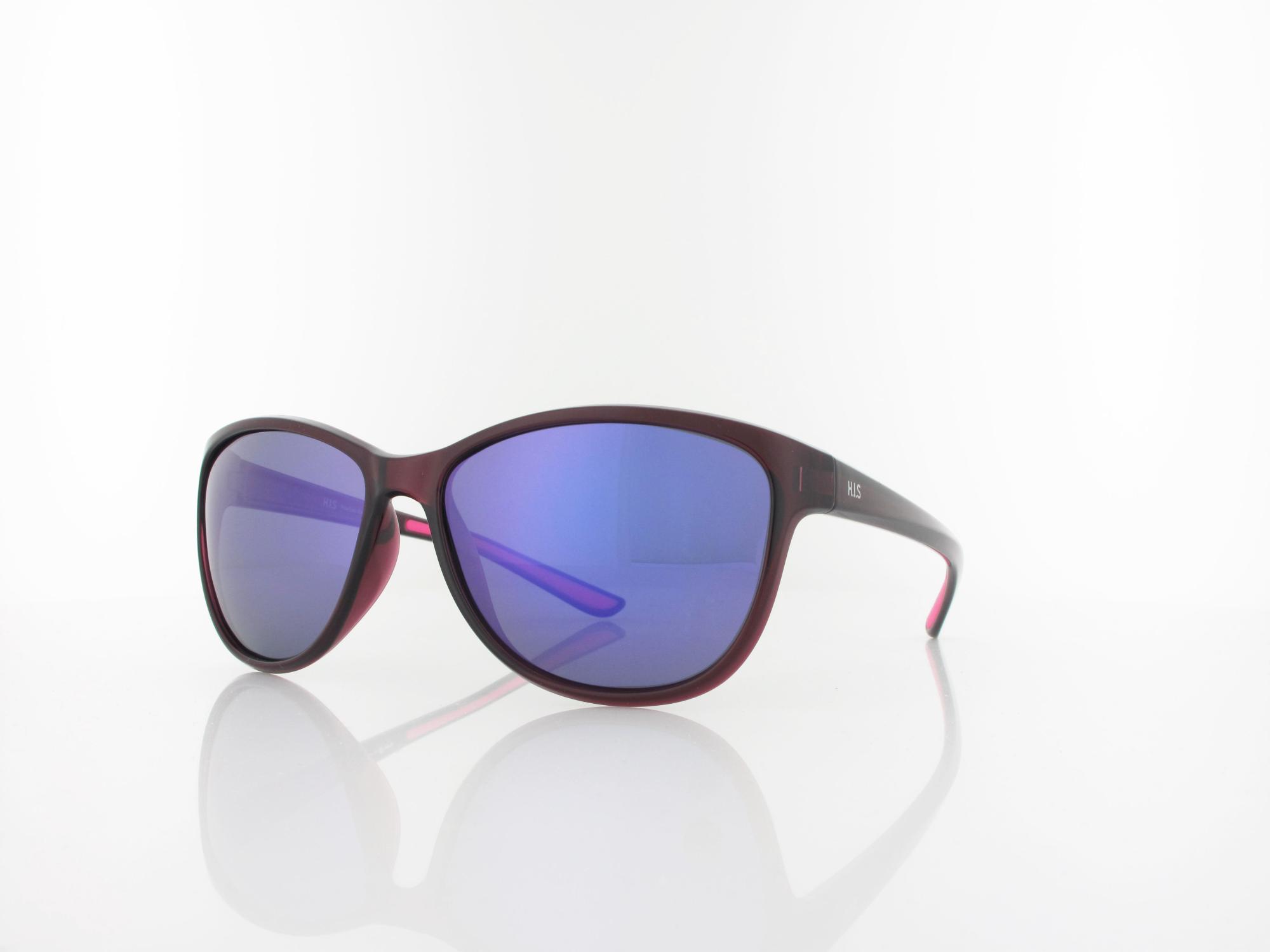 HIS polarized HPS57100-3 60 berry / smoke with purple flash polarized
