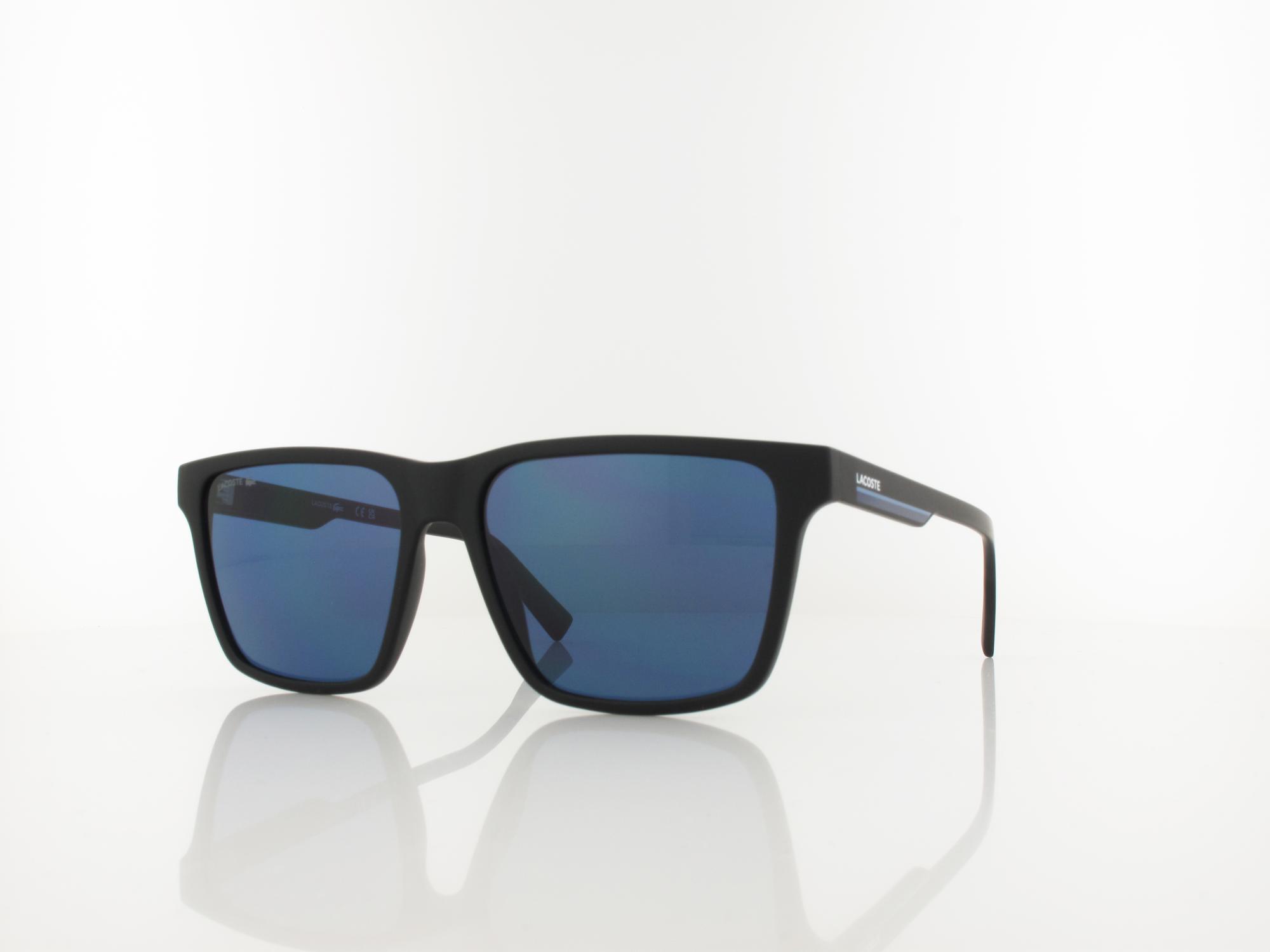 Lacoste L6039S 002 57 matte black / blue