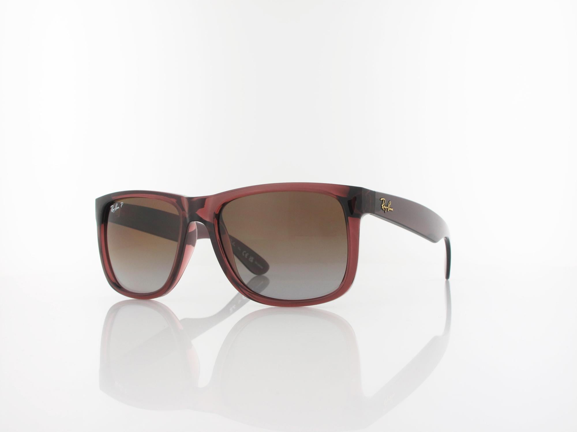 Ray Ban Justin RB4165 6597T5 55 transparent dark brown / brown gradient polarized
