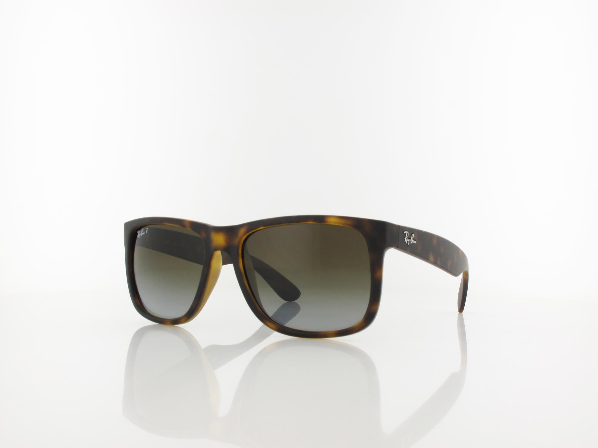 Ray Ban Justin RB4165 865/T5 55 rubber havana / grey gradient brown polarized