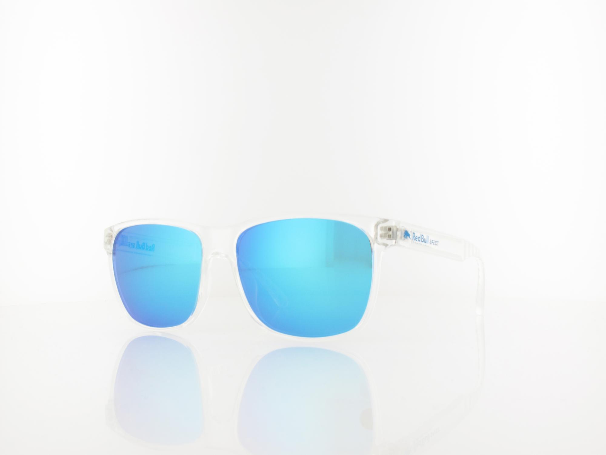 Red Bull SPECT EARLE 004P 57 shiny xtal clear / smoke with blue mirror pol
