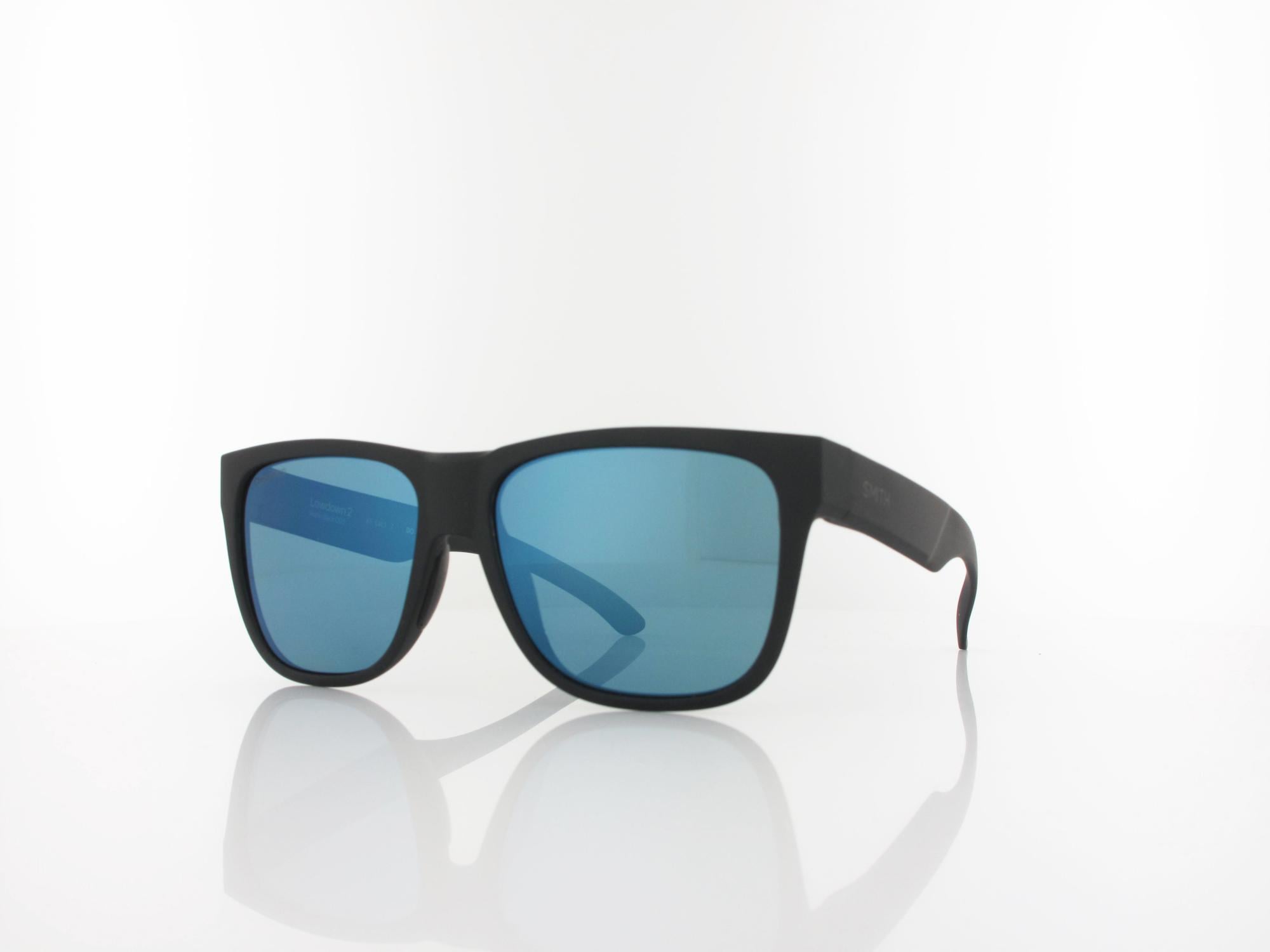 Smith Lowdown 2 003/QG 55 matte black / chromapop polarized blue mirror