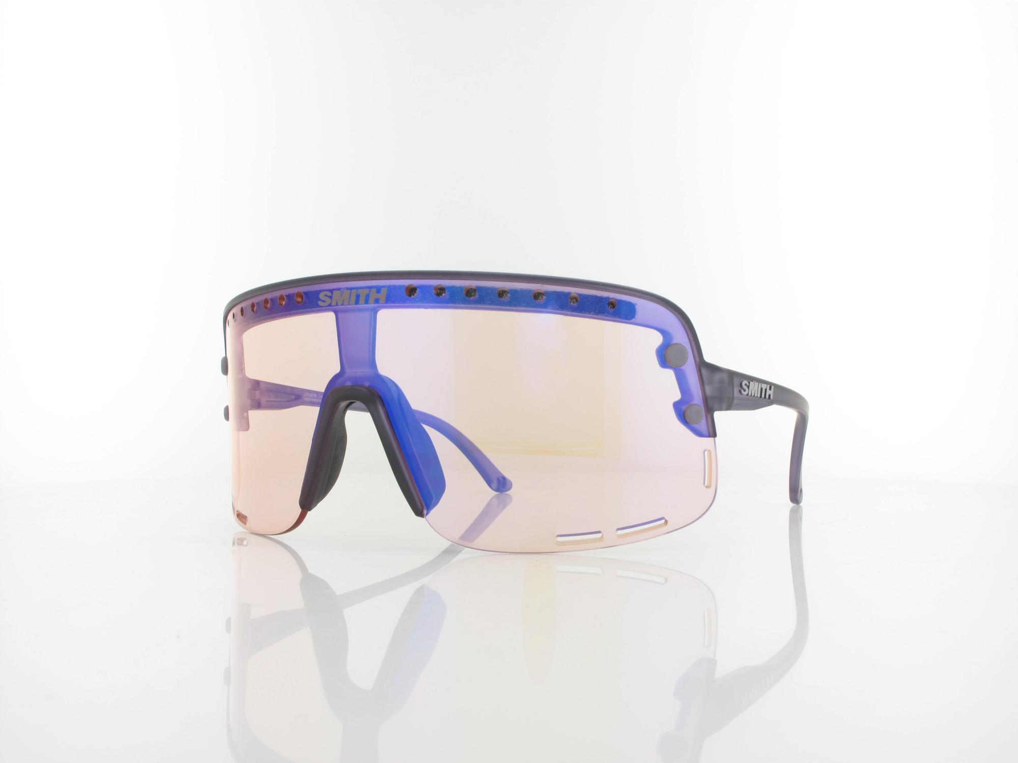 Smith Ultralite 4QI/G0 145 matte meteorite crystal / chromapop low light rose blue mirror