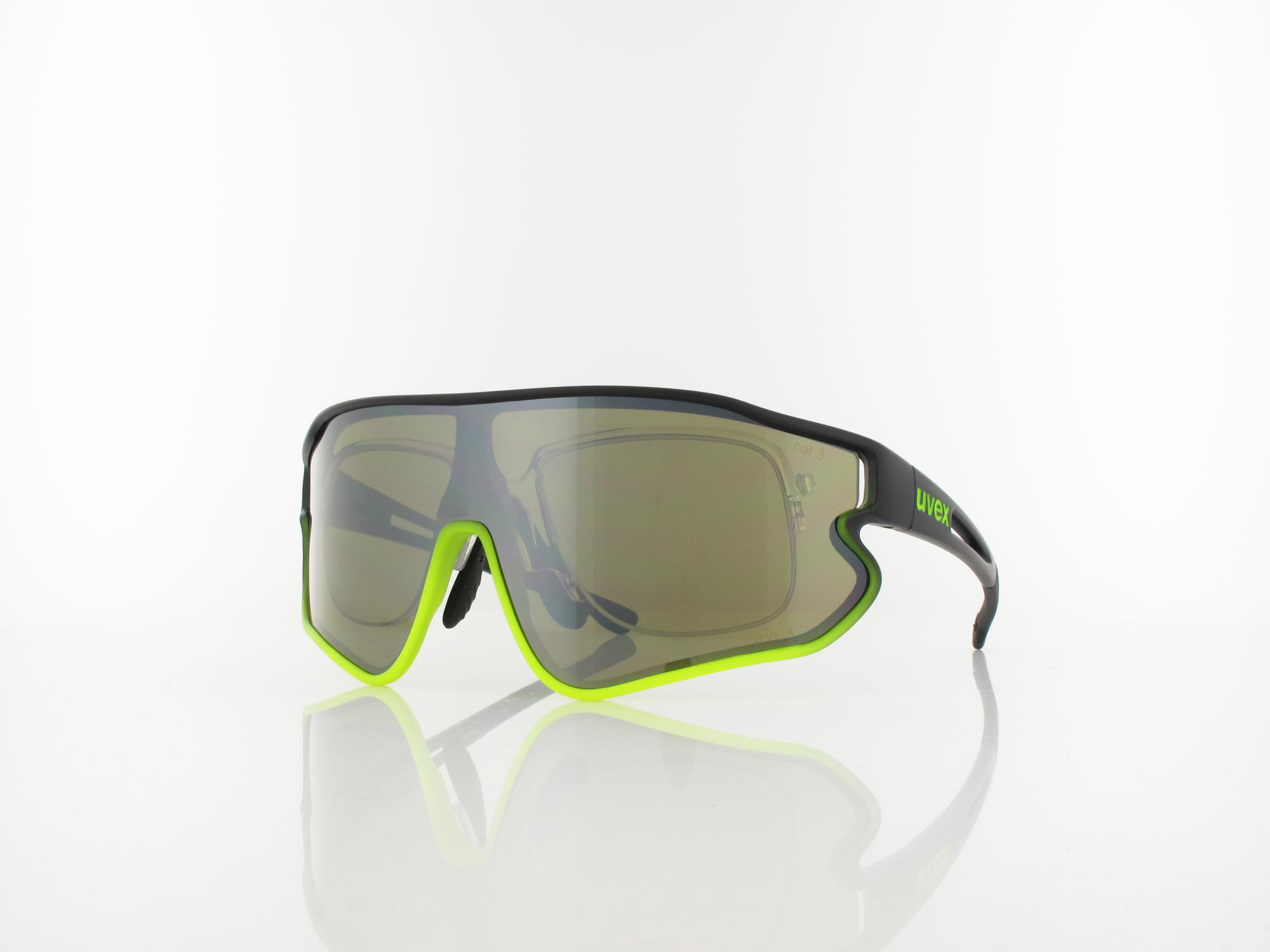 UVEX RXs 4301 CV 1249 9055 135 black matt yellow / colorvision nature - silver mirror