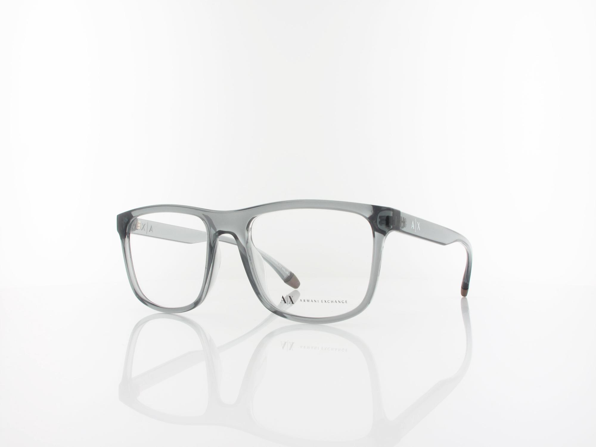 Armani Exchange AX3101U 8334 55 shiny transparent grey