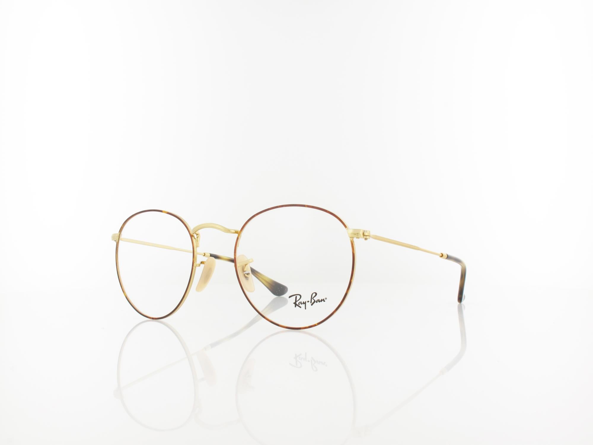 Ray Ban Round Metal RX3447V 2945 50 gold on top havana