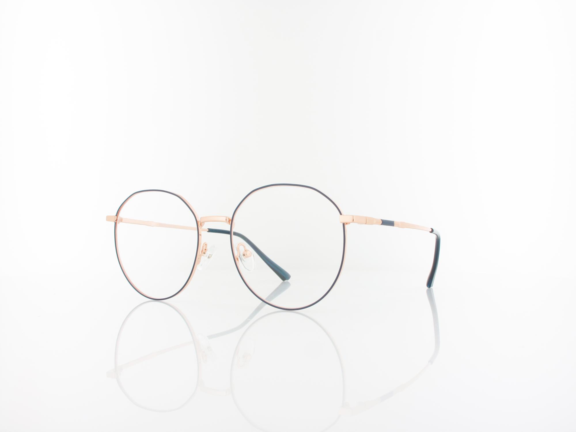 Brilando 903 C 52 rosegold samtig blau