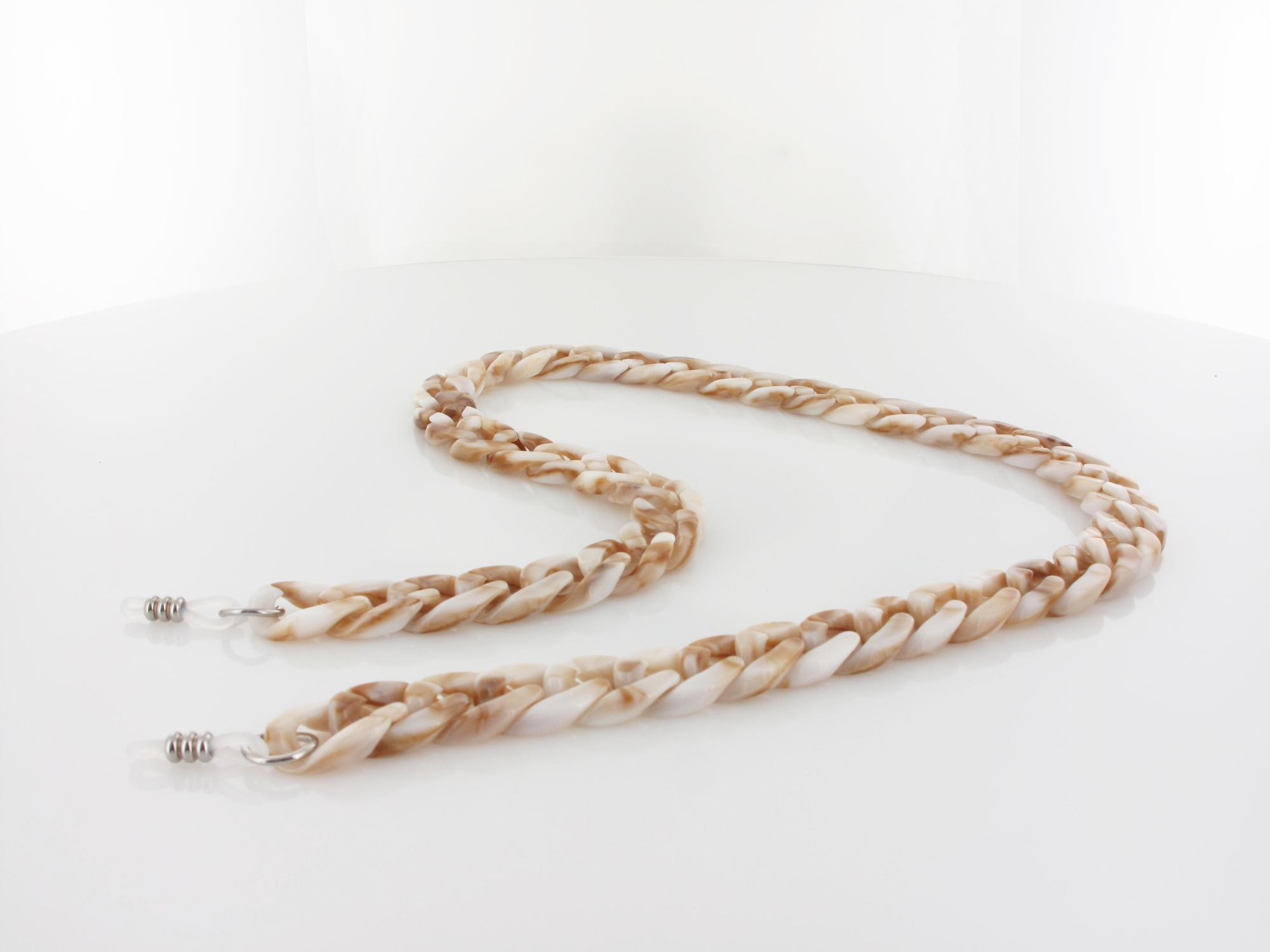 Brilando Brillenkette 416DS white khaki